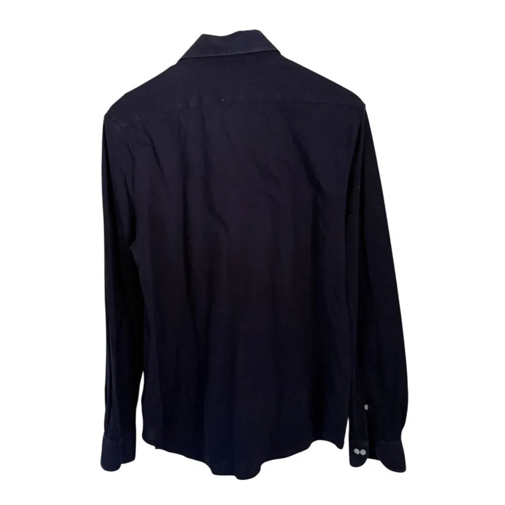 Suitsupply Mens Navy Egyptian Cotton Dress Shirt Navy Blue Size 15.5 Extra Slim - Picture 6 of 10